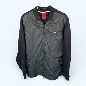Nike NSW Full Zip Light Bomber Jacket Mens Sz XL Sweatshirt Black 886245-010